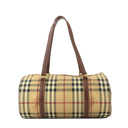 Burberry Nova Check Handbag Beige Vintage nwns72