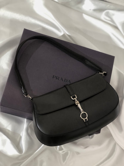 PRADA Leather Hobobag Shoulder bag Brown Vintage bsinvy