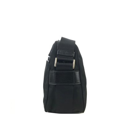 PRADA Triangle Logo Nylon Shoulder bag Black Vintage tfuabp
