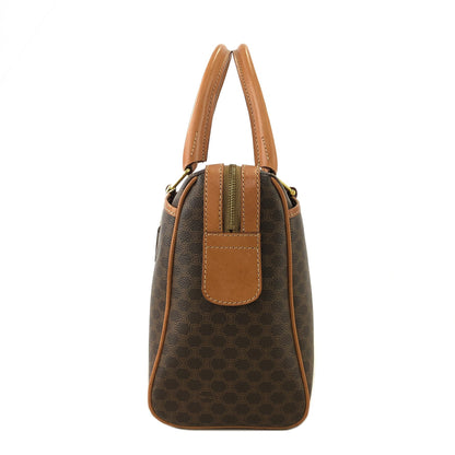 CELINE Macadam Blason Handbag Brown Vintage 5mzszr