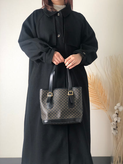 CELINE Macadam Bucket bag Totebag Black Vintage mkvzij