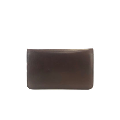 CELINE Emblem Blason Chain Pochette Mini Bag Shoulder Bag Brown OldCeline vintage pe48yt