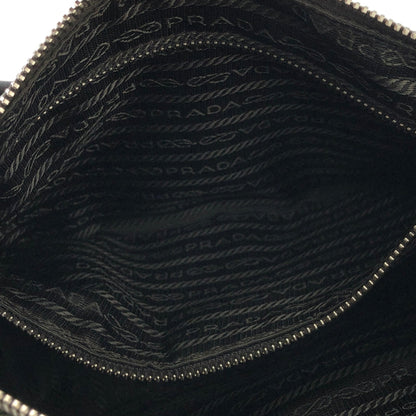 PRADA 三角形標誌尼龍單肩包 Hobobag 橄欖綠復古 2psmea