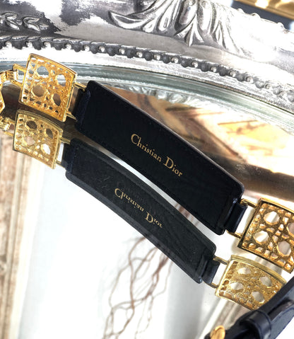 Christian Dior Cannage 皮帶 海軍藍 復古 老 vguitj