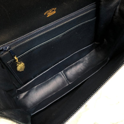 GUCCI G logo Shoulder bag Navy Vintage Old Gucci dmp4t2