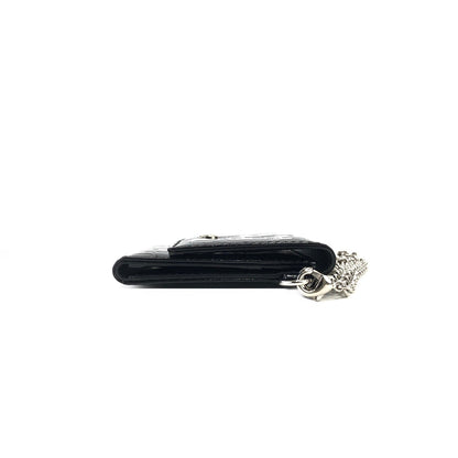 Christian Dior Logo Trotter Oblique Patent leather Chain bag Wallet Black Vintage Old 5ydufj