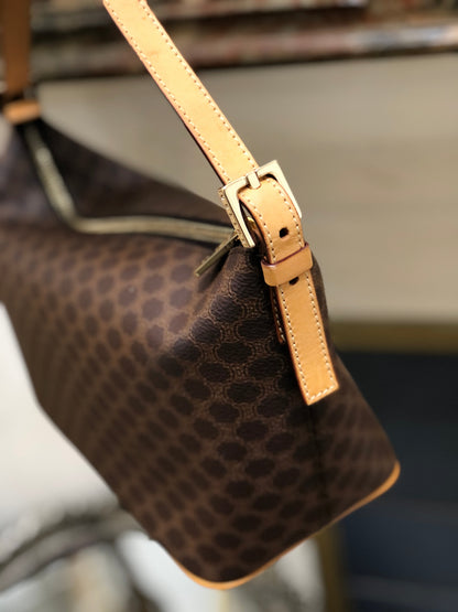 CELINE Macadam 手袋化妝包棕色復古舊款 celine s4gsvy