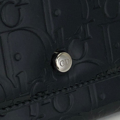 Christian Dior Logo Trotter Oblique Patent leather Chain bag Wallet Black Vintage Old 5ydufj
