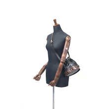 Load image into Gallery viewer, Yves Saint Laurent Logo Y Cut out Drawstring Shoulder bag Black YSL Vintage Old u5skir
