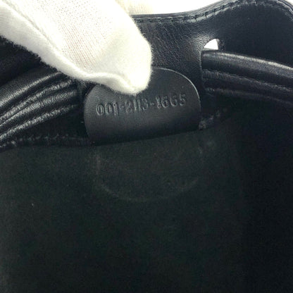 GUCCI Logo Leather Drawstring Shoulder bag Handbag Black Vintage Old Gucci pih6he