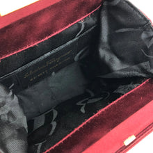 Load image into Gallery viewer, Salvatore Ferragamo Gancini metal handle silk mini bag handbag red gold vintage old nzb8i5
