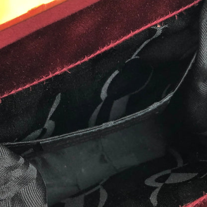 Salvatore Ferragamo Gancini metal handle silk mini bag handbag red gold vintage old nzb8i5