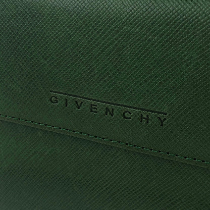 GIVENCHY 標誌壓花皮革緊湊型皮夾零皮夾綠色復古舊 w7aseh