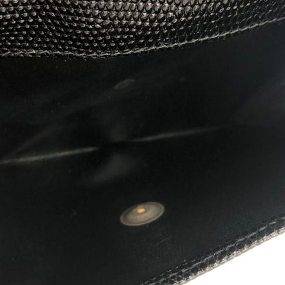 Salvatore Ferragamo Vala ribbon Lizard Mini Wallet Coin purse Black Vintage Old 8znjzn