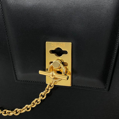 CELINE Mantel 鏈條 Gancini 手提包 黑色 復古舊款 Celine 52xyu2