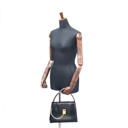 CELINE Mantel 鏈條 Gancini 手提包 黑色 復古舊款 Celine 52xyu2