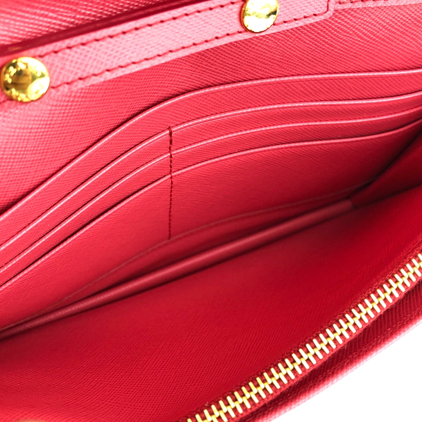 PRADA Logo Saffiano leather Chain Wallet Shoulderbag 1M1405 Pink Vintage Old jz8uth