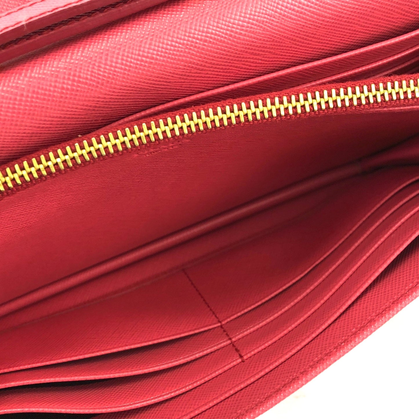 PRADA Logo Saffiano leather Chain Wallet Shoulderbag 1M1405 Pink Vintage Old jz8uth