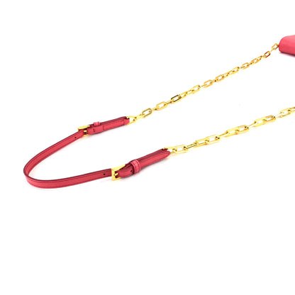 PRADA Logo Saffiano leather Chain Wallet Shoulderbag 1M1405 Pink Vintage Old jz8uth