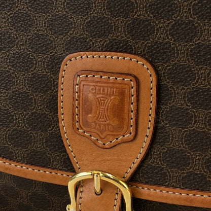 CELINE Macadam Blason 扣式斜背包 棕色 復古 舊款 Celine d3aexg