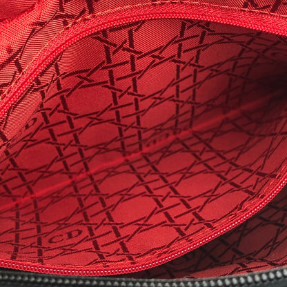 Christian Dior Cannage Lady dior Charm Nylon Shoulderbag Black 6bgtxu