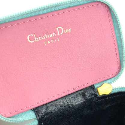 Christian Dior CD 標誌吊飾皮革微型迷你包化妝包款薄荷​​色復古舊款 bkc8sb