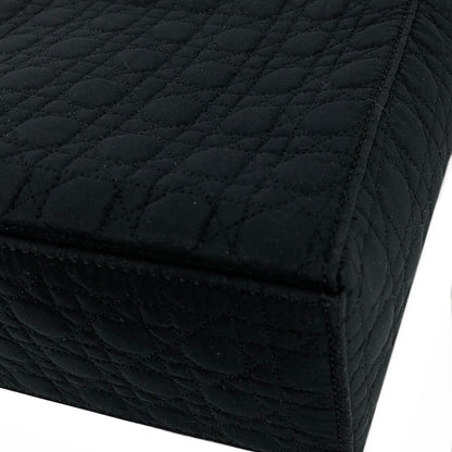 Christian Dior Cannage Lady dior Charm Nylon Shoulderbag Black 6bgtxu