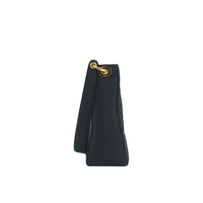 Christian Dior Cannage Lady dior Charm Nylon Shoulderbag Black 6bgtxu