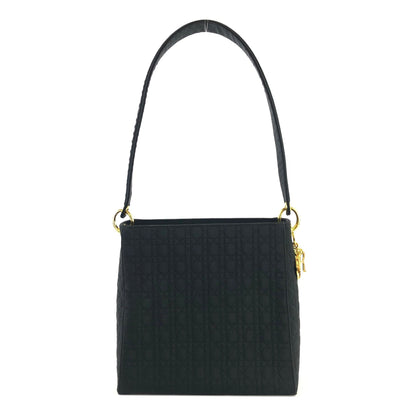 Christian Dior Cannage Lady dior Charm Nylon Shoulderbag Black 6bgtxu