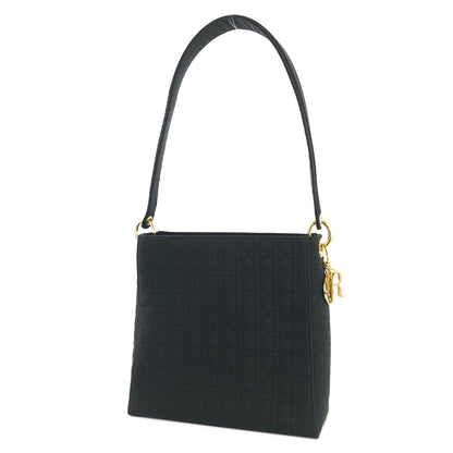 Christian Dior Cannage Lady dior Charm Nylon Shoulderbag Black 6bgtxu