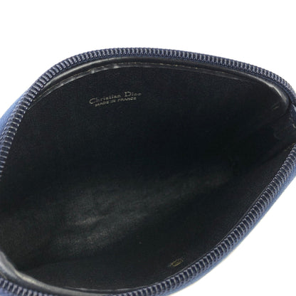 Christian Dior Logo Trotter Oblique Jaguard Pouch Navy Vintage Old fzrdt2