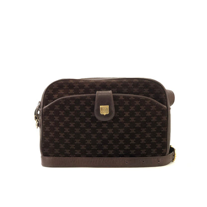 CELINE Triomphe Blason 絨面革單肩包 棕色 復古 舊款 celine ynrivk