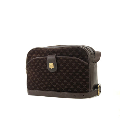 CELINE Triomphe Blason 絨面革單肩包 棕色 復古 舊款 celine ynrivk