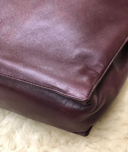 LOEWE anagram drawstring leather shoulder bag flamenco Bordeaux vintage old eptbja