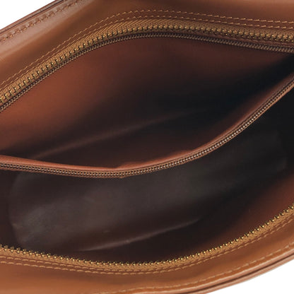 Yves Saint Laurent  YSL Octagon Logo Leather  Shoulder Bag Brown Vintage Vintage Old ddrg5b