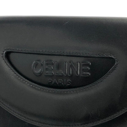 CELINE 標誌鏤空斜背包 黑色 復古舊款 CELINE zah4wn