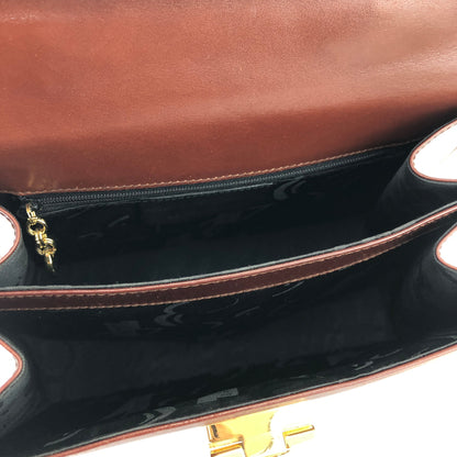 Salvatore Ferragamo Gancini Crossbody Shoulderbag Handbag Brown Vintage Old m4cw6p