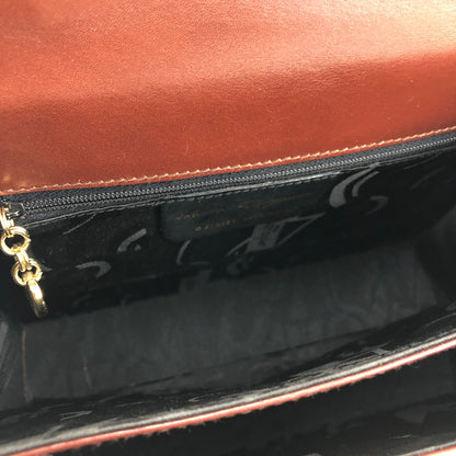 Salvatore Ferragamo Gancini Crossbody Shoulderbag Handbag Brown Vintage Old m4cw6p