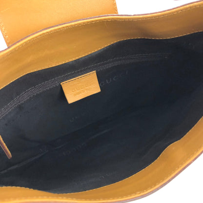 GUCCI GG canvas Horsebit Shoulder bag Camel Vintage Old sd42dg