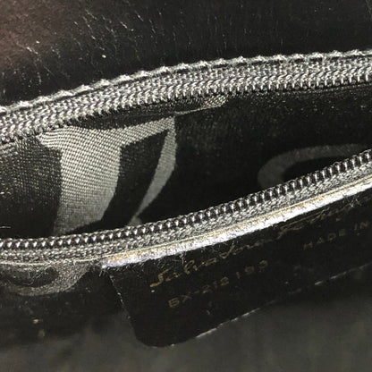 Salvatore Ferragamo Gancini 2Way Top handle Handbag Shoulder bag Black Vintage Old 5bnsnc