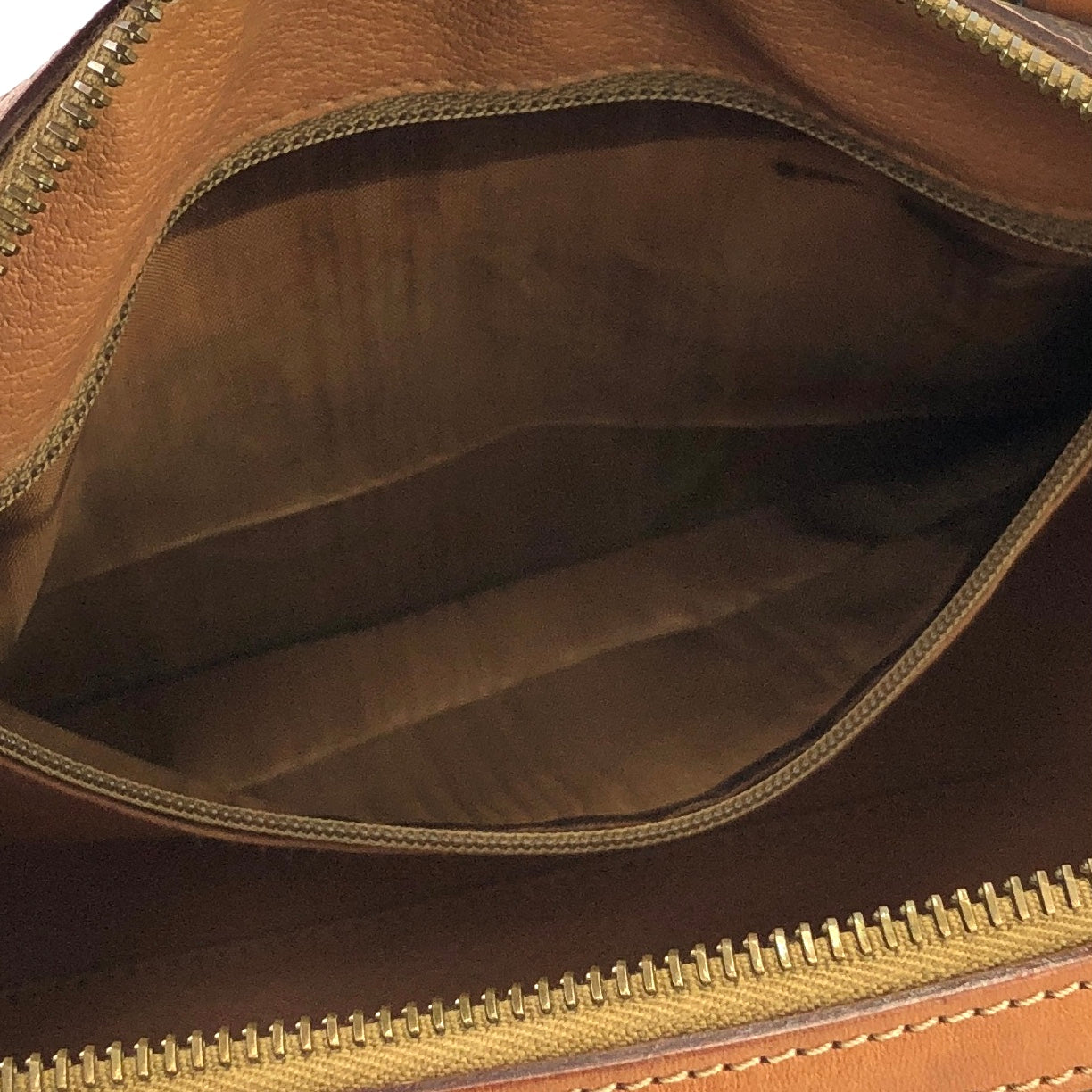 CELINE Macadam Blason Embossed Boston bag Handbag Brown Vintage Old Celine rjmyxe