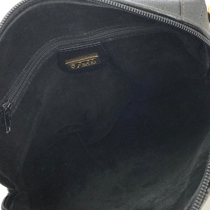 GUCCI GG logo Leather Crossbody Shoulder bag Black Old gucci Vintage 7wudnu