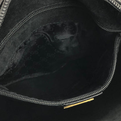 GUCCI GG logo Leather Crossbody Shoulder bag Black Old gucci Vintage 7wudnu