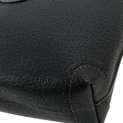 GUCCI GG logo Leather Crossbody Shoulder bag Black Old gucci Vintage 7wudnu