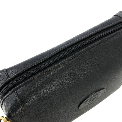 GUCCI GG logo Leather Crossbody Shoulder bag Black Old gucci Vintage 7wudnu