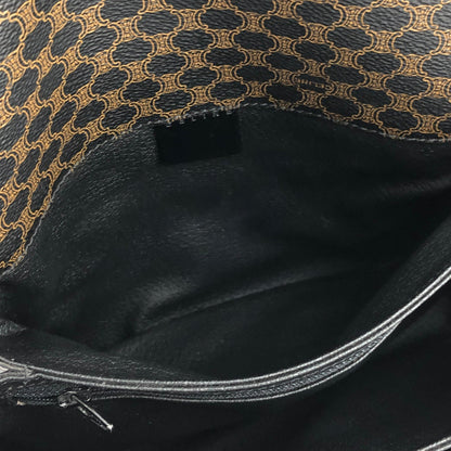 CELINE Macadam Front belt Crossbody Shoulderbag Black Vintage Old CELINE 3raz4y