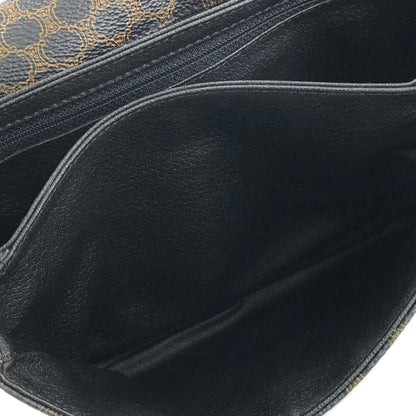 CELINE Macadam Front belt Crossbody Shoulderbag Black Vintage Old CELINE 3raz4y