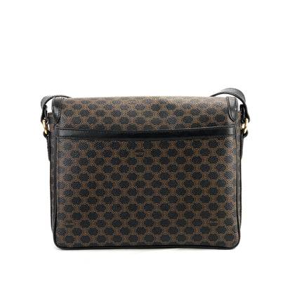 CELINE Macadam Front belt Crossbody Shoulderbag Black Vintage Old CELINE 3raz4y