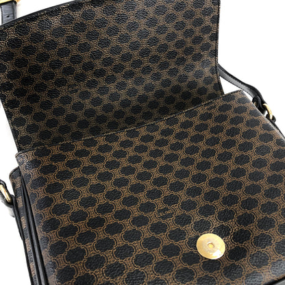 CELINE Macadam Front belt Crossbody Shoulderbag Black Vintage Old CELINE 3raz4y