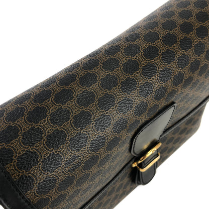 CELINE Macadam Front belt Crossbody Shoulderbag Black Vintage Old CELINE 3raz4y